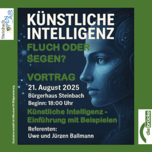 Einladungsbildmotiv für Vortrag zu Künstlicher Intelligenz