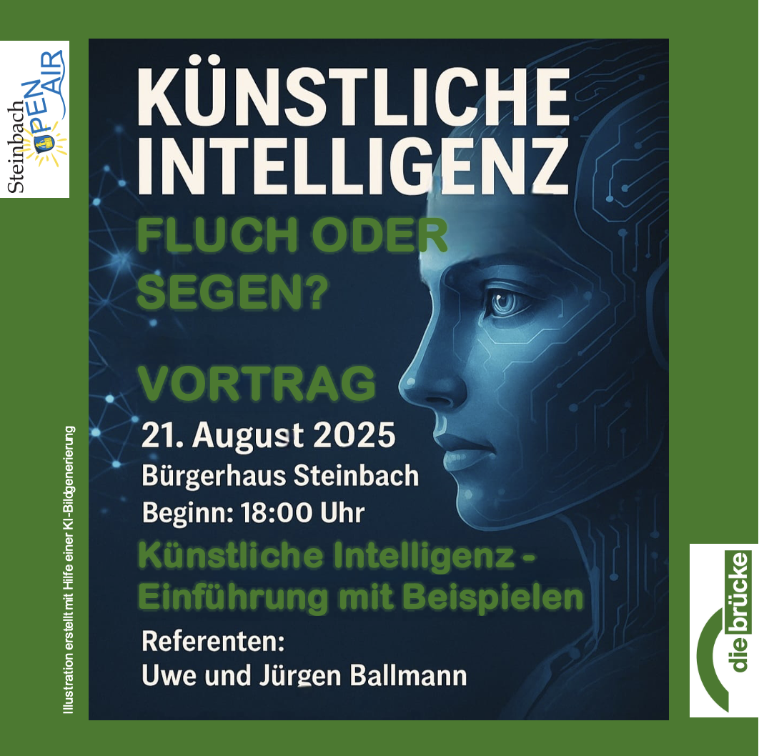 Einladungsbildmotiv für Vortrag zu Künstlicher Intelligenz